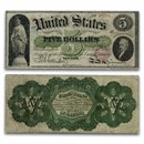 1862 $5.00 Legal Tender Alexander Hamilton Fine (Fr#61c)