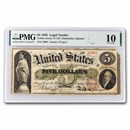 1862 $5.00 Legal Tender Hamilton VG-10 PMG (Fr#61C) Details