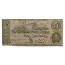 1862 $5.00 (T-53) State Capitol @ Richmond, VA Fine