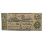 1862 $5.00 (T-53) State Capitol @ Richmond, VA Fine