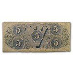 1862 $5.00 (T-53) State Capitol @ Richmond, VA Fine