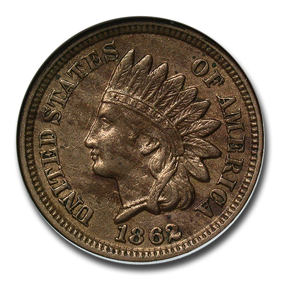 1862 Indian Head Cent AU-55 NGC