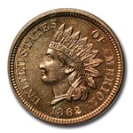 1862 Indian Head Cent AU-58 PCGS