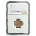 1862 Indian Head Cent MS-66 NGC