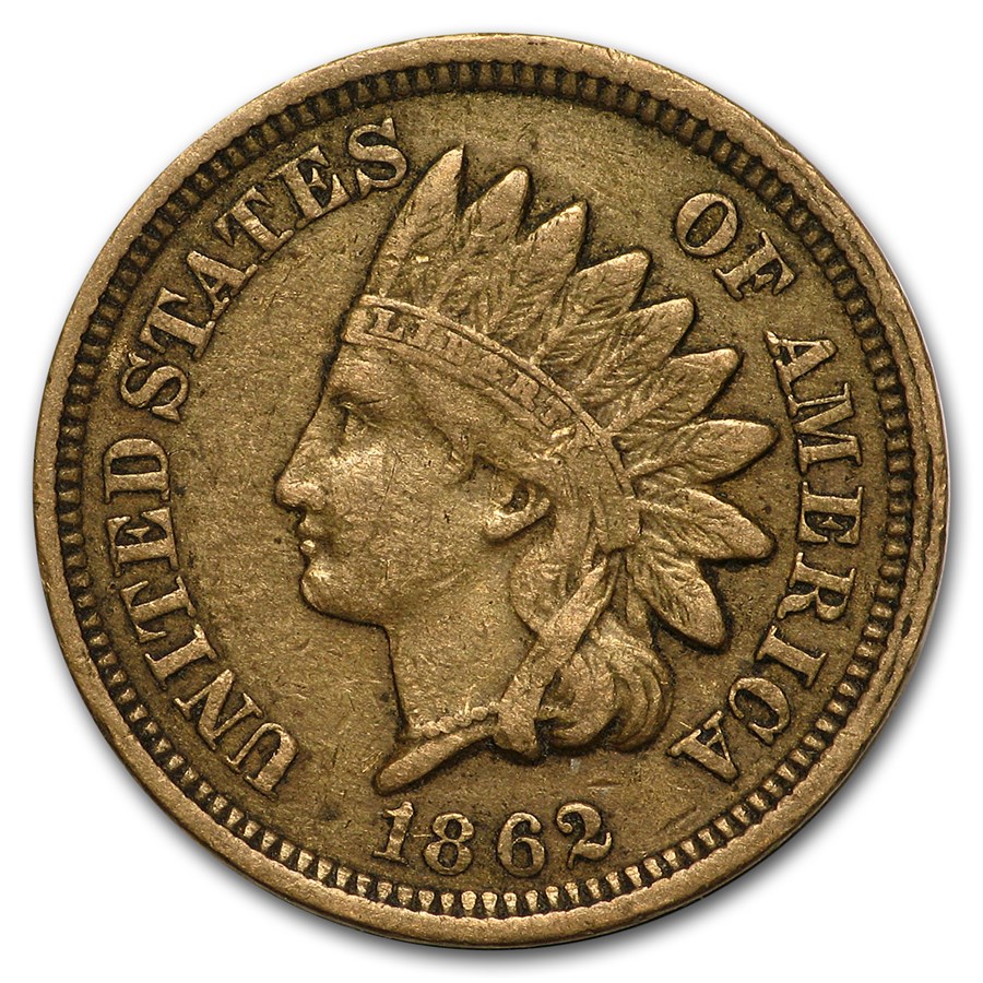 1862 Indian Head Cent VF