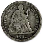1862 Liberty Seated Dime VG