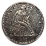 1862 Liberty Seated Dollar AU-55 NGC