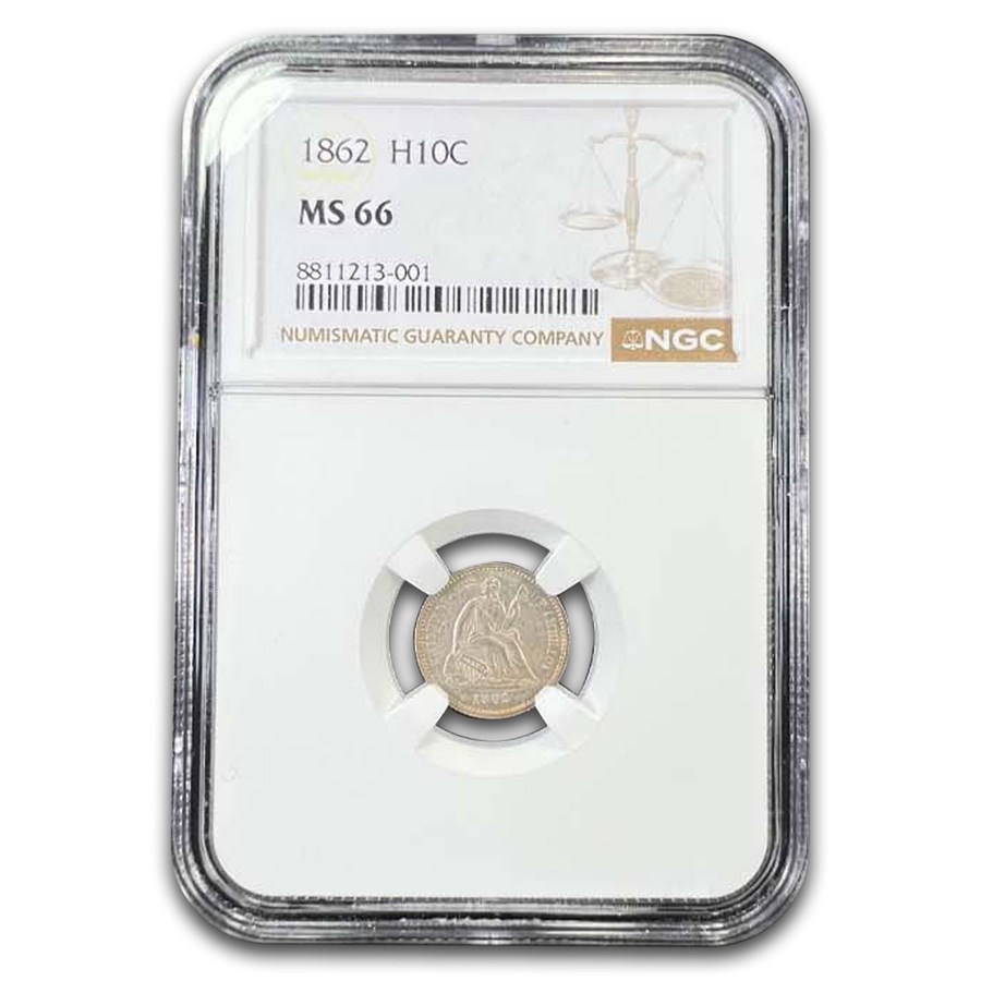 1862 Liberty Seated Half Dime MS-66 NGC