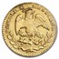 1862 Mo CH Mexico Gold 1/2 Escudo AU