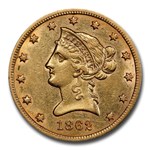 1862-S $10 Liberty Gold Eagle AU-53 PCGS