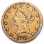 1862-S $10 Liberty Gold Eagle Fine-15 PCGS