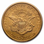 1862-S $20 Liberty Gold Double Eagle AU-50 PCGS