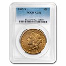 1862-S $20 Liberty Gold Double Eagle AU-50 PCGS