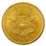 1862-S $20 Liberty Gold Double Eagle AU-55 PCGS