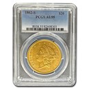 1862-S $20 Liberty Gold Double Eagle AU-55 PCGS