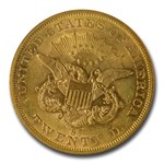 1862-S $20 Liberty Gold Double Eagle AU-58 NGC (Bass)