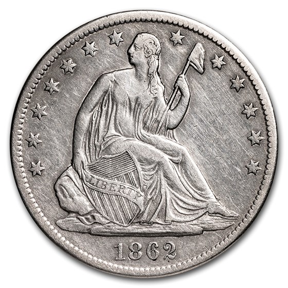 1862-S Liberty Seated Half Dollar XF Details (Cleaned) 1862-S Liberty Seated Half Dollar XF Details (Cleaned)