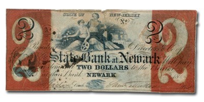 1862 State Bank @ Newark, NJ $2.00 NJ-385, Fine details 1862 State Bank @ Newark, NJ $2.00 NJ-385, Fine details