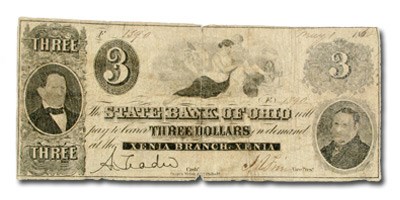 1862 State Bank of Ohio, Xenia,OH-5 $3.00 VG 1862 State Bank of Ohio, Xenia,OH-5 $3.00 VG