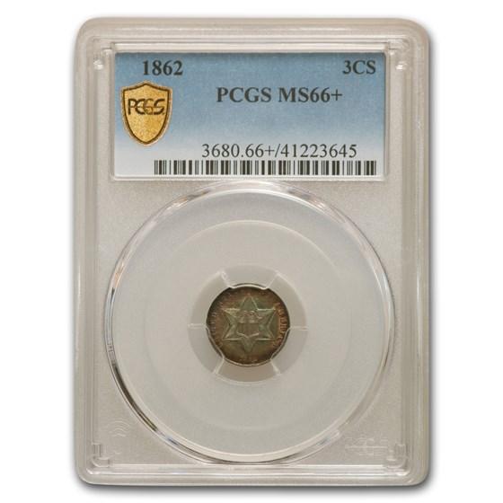 1862 Three Cent Silver MS-66+ PCGS 1862 Three Cent Silver MS-66+ PCGS