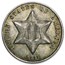 1862 Three Cent Silver XF