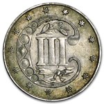 1862 Three Cent Silver XF