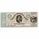 1862 Virginia Treasury Note $5.00 CR #13 CU