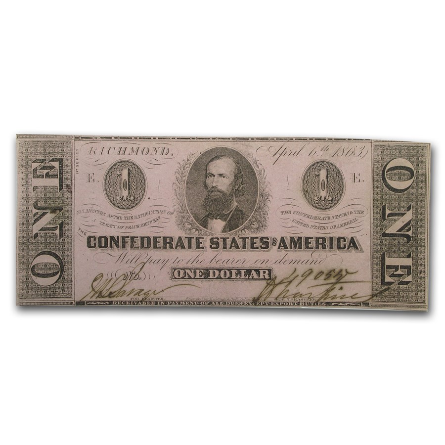 1863 $1.00 (T-62) Clement C. Clay XF