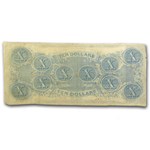 1863 $10 (T-59) Capitol @ Columbia, SC VF