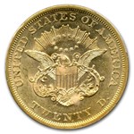 1863 $20 Liberty Gold Double Eagle AU-53 PCGS