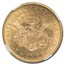 1863 $20 Liberty Gold Double Eagle AU-58 NGC (Green Label)
