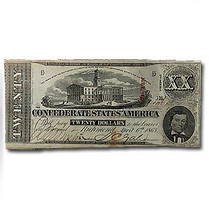 1863 $20 (T-58) Capitol @ Nashville, TN AU 1863 $20 (T-58) Capitol @ Nashville, TN AU