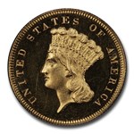 1863 $3 Gold Princess PR-65 Cameo PCGS