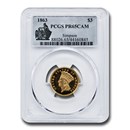 1863 $3 Gold Princess PR-65 Cameo PCGS