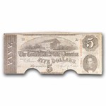 1863 $5.00 (T-60) Capitol @ Richmond, VA VG (Cancelled)