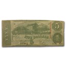 1863 $5.00 (T-60) State Capitol @ Richmond, VA VF