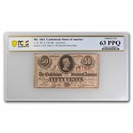 1863 50 Cents (T-63) Jefferson Davis Choice CU-63 PPQ PCGS