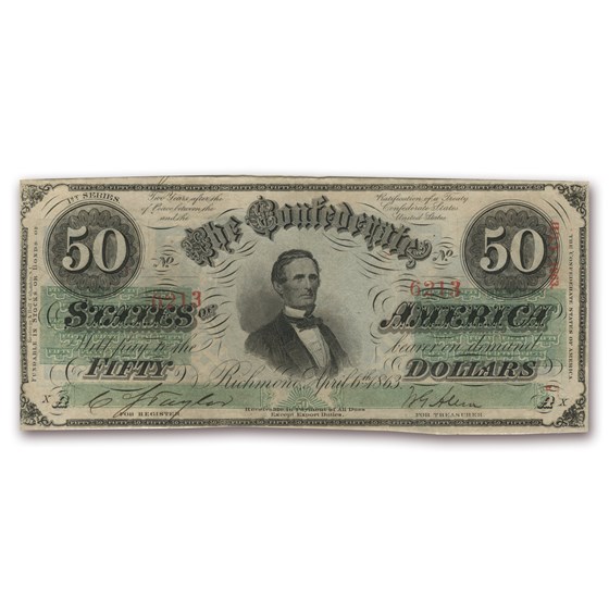 1863 $50 (T-57) Jefferson Davis CU 1863 $50 (T-57) Jefferson Davis CU