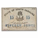 1863 Bank of the State of South Carolina 15 Cents SC-45 Fine