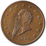 1863 Civil War Token Gustavus Lindenmueller NY-630AQ-1a XF
