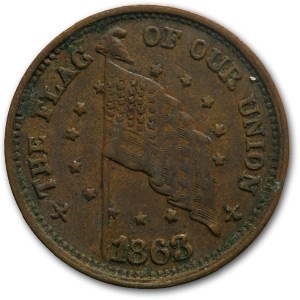 1863 Civil War Token Patriotic 207/415 VF plus 1863 Civil War Token Patriotic 207/415 VF plus