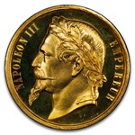 1863 France Gold Ministry Medal Napoleon III MS-66 PCGS