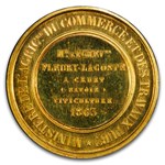 1863 France Gold Ministry Medal Napoleon III MS-66 PCGS