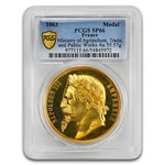 1863 France Gold Ministry Medal Napoleon III MS-66 PCGS