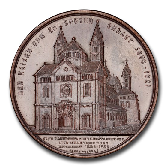 1863 Germany Bronzed Medal MS-64 PCGS (Speyer Cathedral) 1863 Germany Bronzed Medal MS-64 PCGS (Speyer Cathedral)