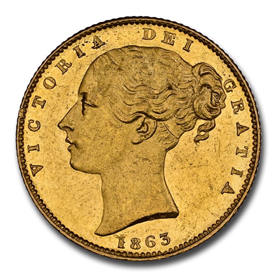 1863 Great Britain Gold Sovereign Victoria MS-64 NGC 1863 Great Britain Gold Sovereign Victoria MS-64 NGC
