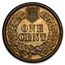 1863 Indian Head Cent Ch AU