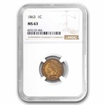 1863 Indian Head Cent MS-63 NGC