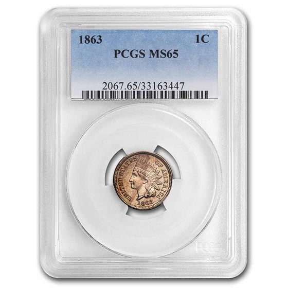 1863 Indian Head Cent MS-65 PCGS 1863 Indian Head Cent MS-65 PCGS