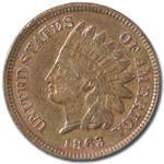 1863 Indian Head Cent XF Details